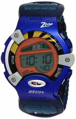 Zoop Digital Grey Dial Childrens Watch-NLC3002PV02/NPC3002PV02
