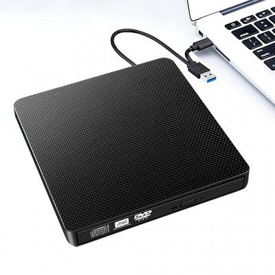 ZORBES® External DVD Drive, USB 3.0 Type C CD DVD +/-RW Optical Drive USB C Burner Slim Quiet CD/DVD Player ROM Writer Reade 