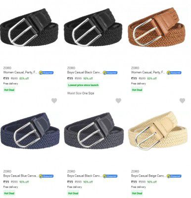 Zoro Belts Starts ₹99