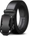 ZORO Mens Vegan Leather Belt for Men, Formal/Casual,Autolock,Black | Fit on up to 40 Inches Waist size...