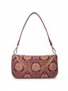 ZOUK Jodhpur Damask Motif Printed Women's Jute Handcrafted Vegan Leather Brown Mini Shoulder Bag...
