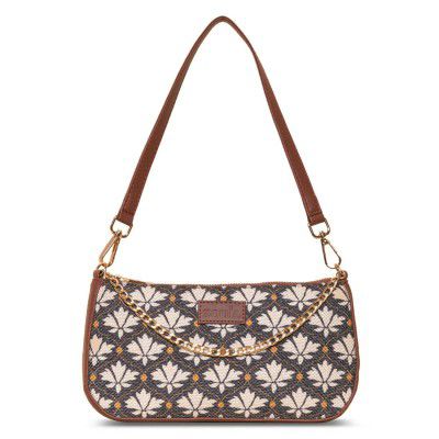 ZOUK Motif Printed Women's Handcrafted Vegan Leather Black and White Casual Mini Shoulder Bag