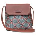 ZOUK Printed Women's Hand Crafted Vegan Leather Flap Sling Bag...