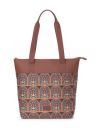ZOUK Printed Women's Jute Handcrafted Vegan Leather Everyday Tote...