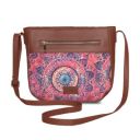 ZOUK Women's Handcrafted Pink Chakra Printed U Shaped Sling Bag...