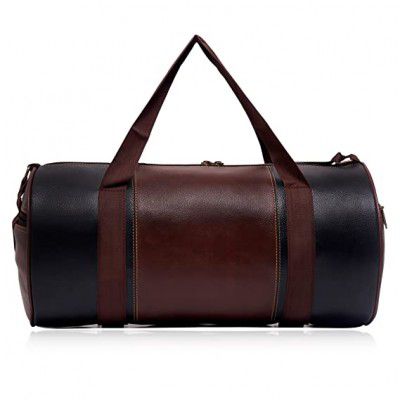 ZUKA PU Leather Gym Duffel Bag 