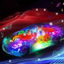 ZUNBELLA 3D Super Transparent Car 360 Mechanical Rotation with Sound &Light Toys for Kids  (Multicolor)...