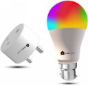 Zunpulse Combo of 16A WiFi Smart Plug and WiFi 10W 16 Million Colours B22 Round LED Smart Bulb...