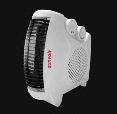 ZunVolt Ambrus 2000 Watts Processed Quartz Fan Room Heater (Overheat Protection, White)