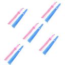 Zureni ZU-BR10 Plastic Broom for Bathroom Cleaning (10 Pcs Pink & Blue)