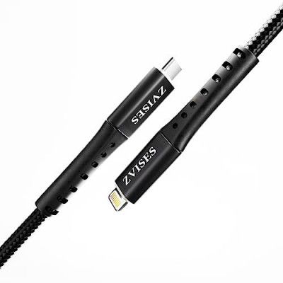 Zvises 65W C to L Cable for iPhone Charger – Nylon Braided Cable for Fast Charging and High Data Transfer upto 480mbps – Wide Compatibility with iPhone Cable Type C for Charging and Syncing