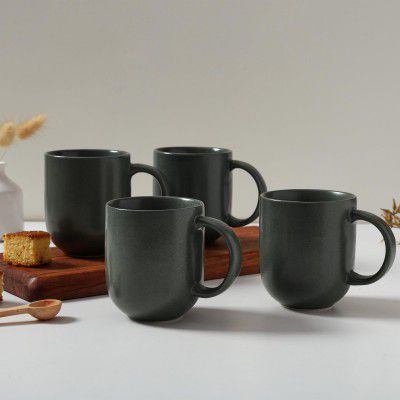Zynkraft Tea Cup | Coffee Mug Porcelain Set of 4 – Matte Finish, 240 ml 