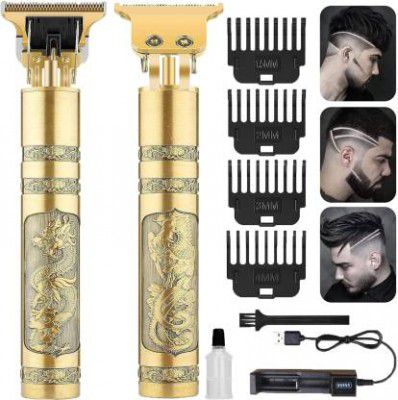 ZYRIAN Stainless Steel Multifunctional Trimmer Set Durable Lasting Perfect Fully Waterproof Trimmer 120 min Runtime 4 Length Settings  (Gold)
